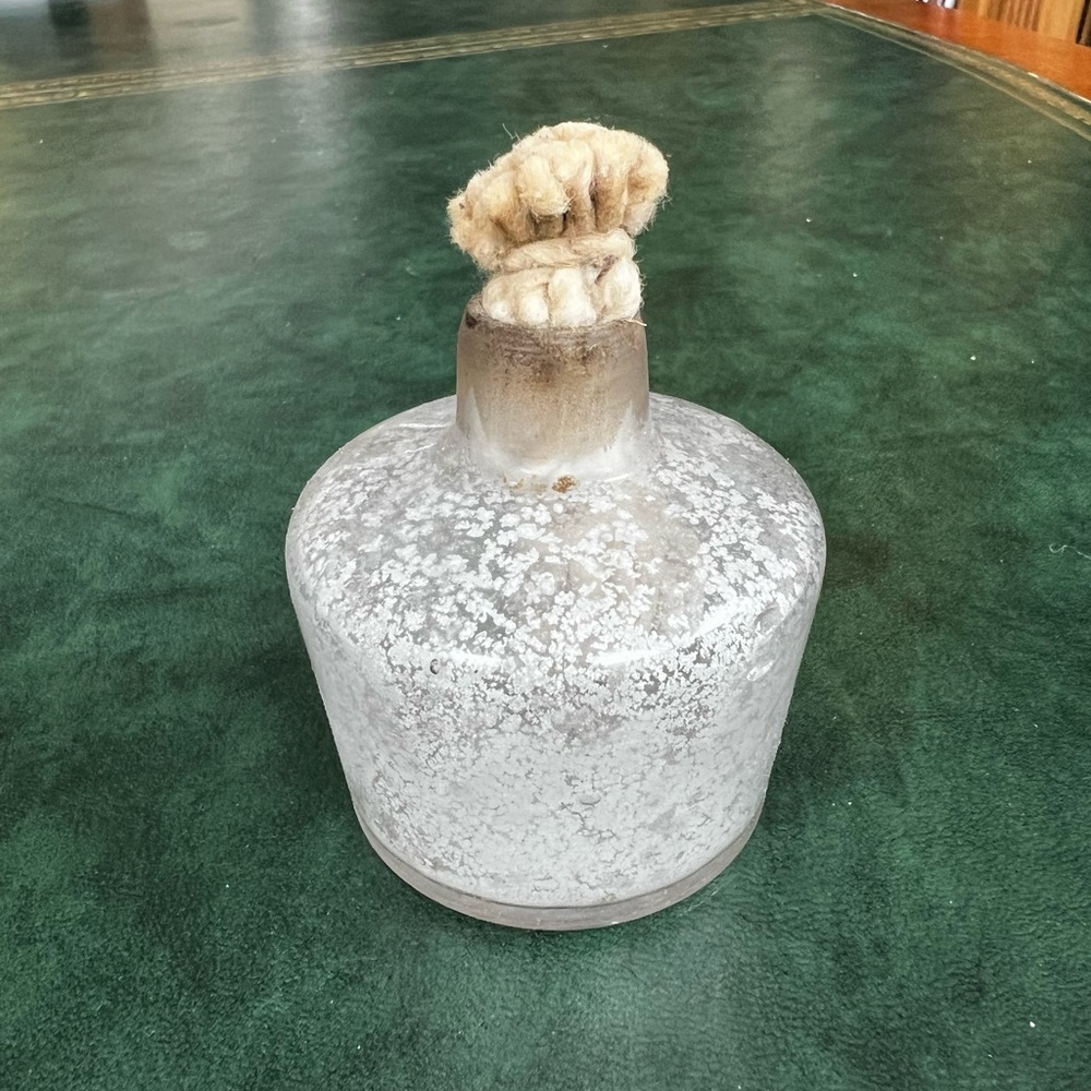 Antique Vintage Glass Bottle Alcohol Lamp
